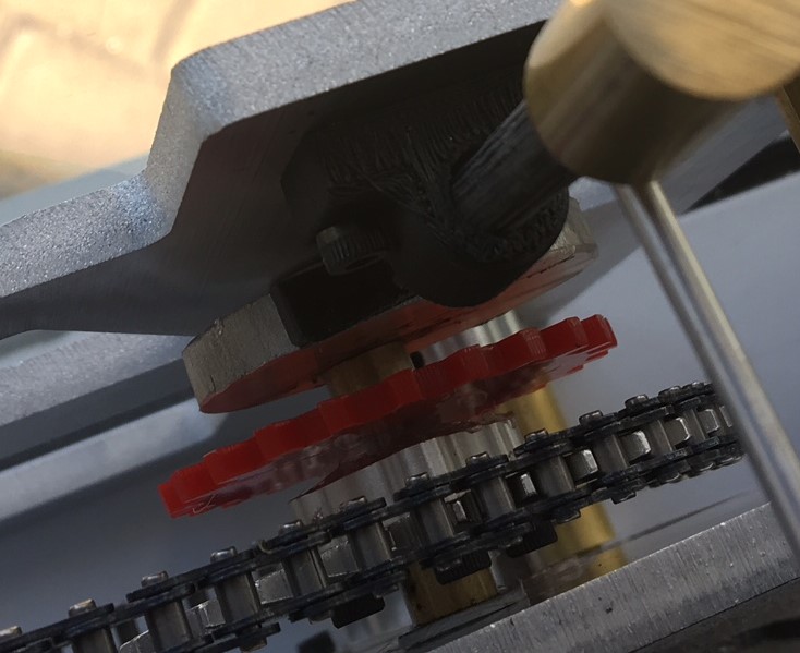 Close up picture on gears in the sculpture